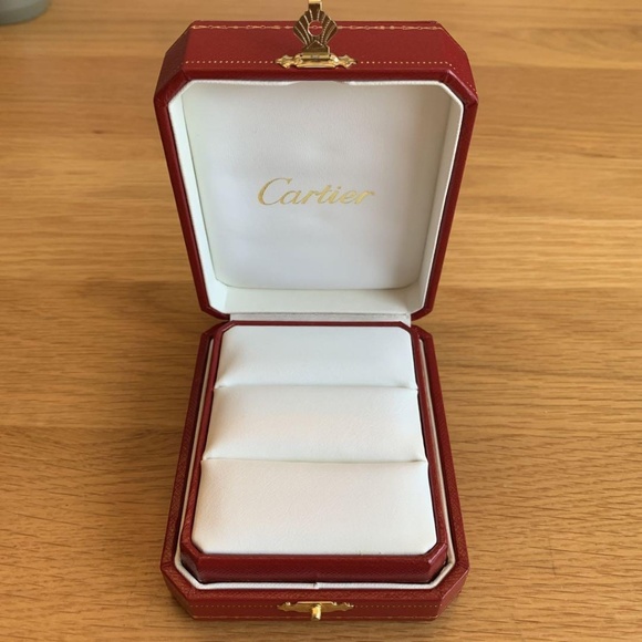 Cartier Jewelry Box Ring Case Pair Double w/Outer Box Accessory Storage - Picture 8 of 8